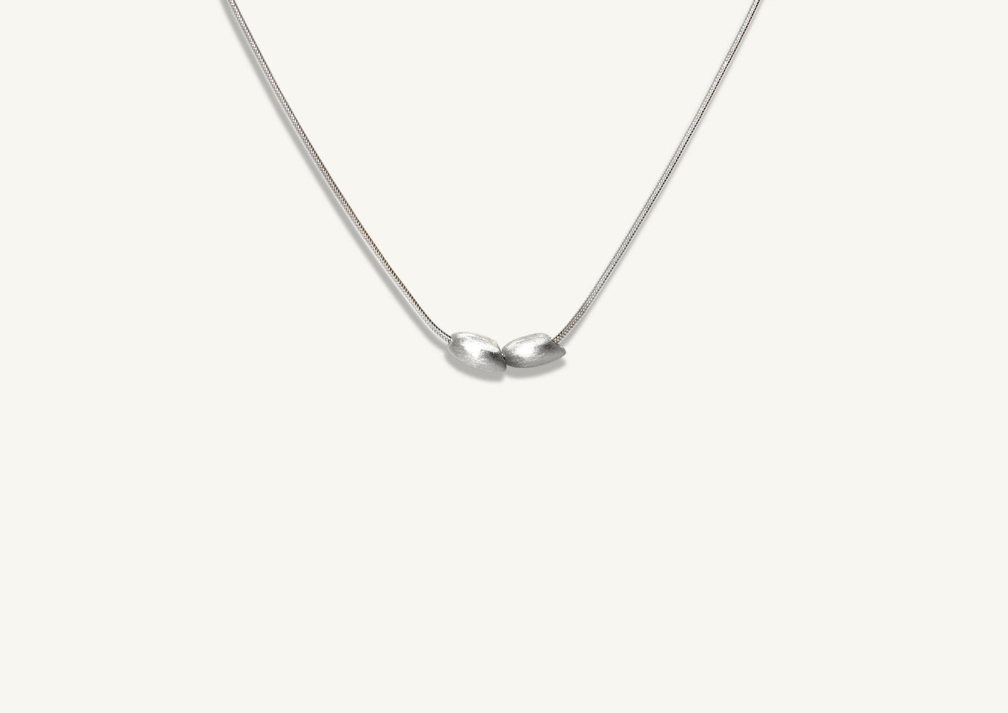 Duo Slider Necklace / silver