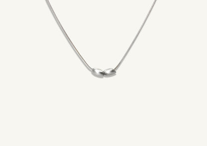 Duo Slider Necklace / silver