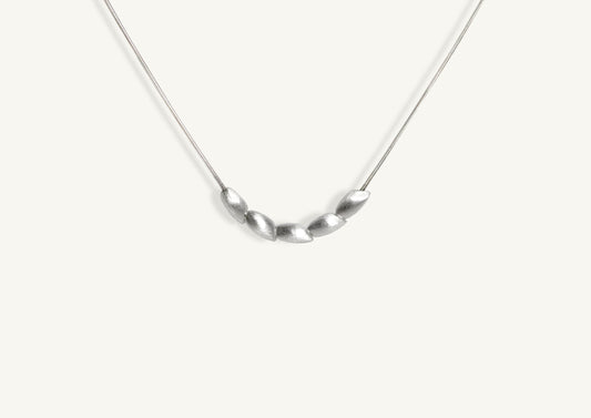 Five Slider Necklace / silver